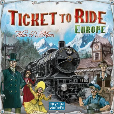 Ticket to Ride: Europe board game box cover